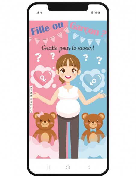 annonce fille ou garçon carte a gratter
