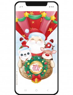 carte a gratter numerique noel annonce grossesse père noël