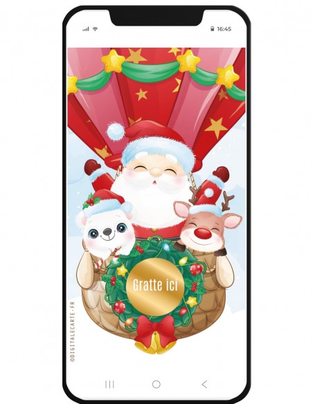 carte à gratter numérique grossesse noël