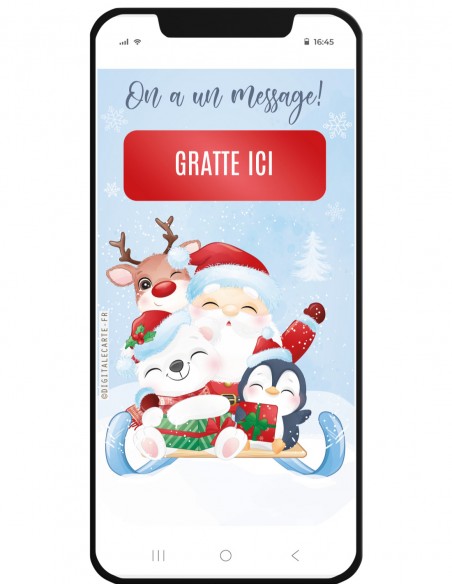 carte a gratter annonce grossesse noel