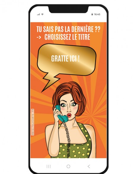 carte à gratter numérique BD annonce bonne nouvelle