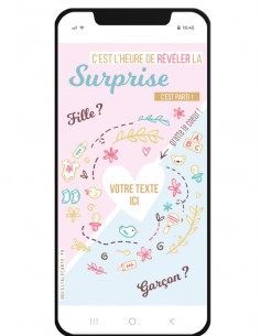 Carte annonce fille ou garçon à gratter surprise 2