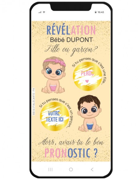 carte à gratter révélation fille garçon choix couleur de peau