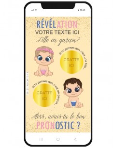 carte à gratter révélation fille garçon choix couleur de peau 2