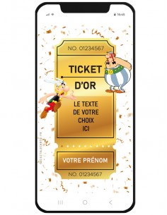 ticket d'or parc astérix à gratter invitation personnalisée 2