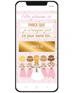 carte à gratter numérique demande témoin de mariage