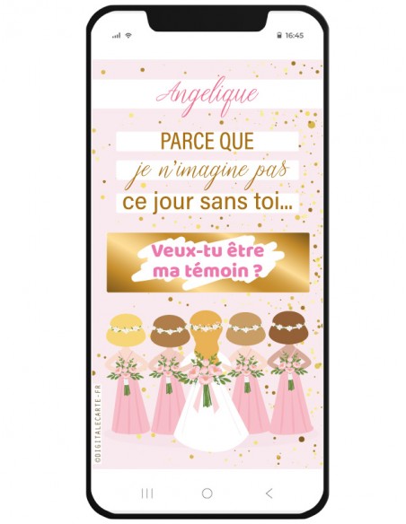 carte à gratter veux tu être ma témoin ?