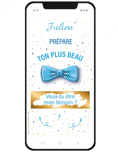 carte à gratter demande temoin de mariage personnalisable