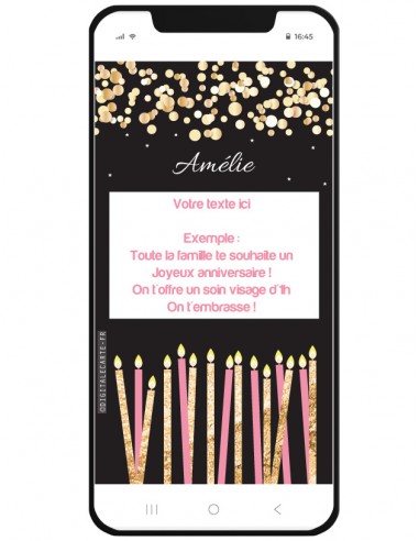 Carte virtuelle joyeux anniversaire à...