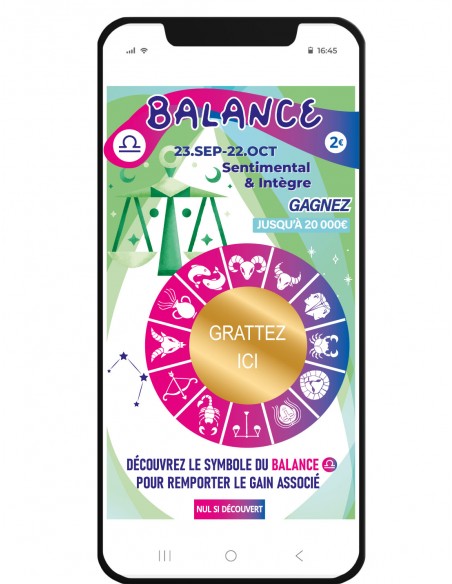 carte à gratter numérique balance