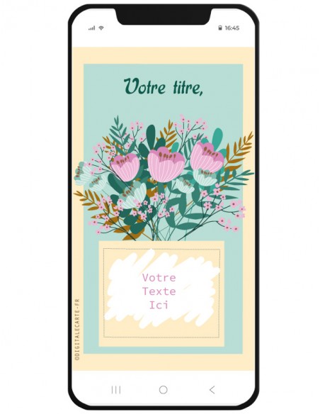 Carte à gratter sur mobile fêtes anniversaire