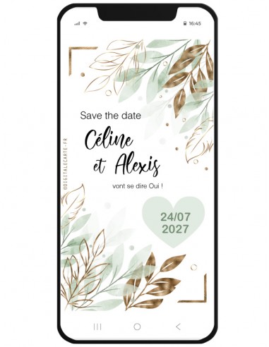 faire part de mariage à gratter numérique