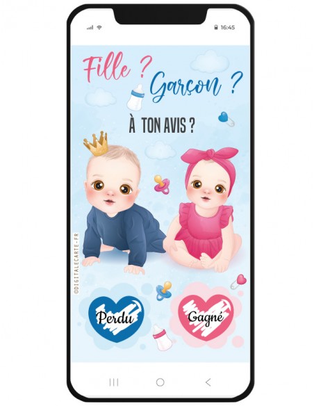 Carte fille ou garçon à gratter en ligne à ton avis?