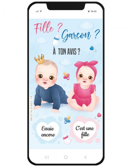 Carte fille ou garçon à gratter en ligne à ton avis?